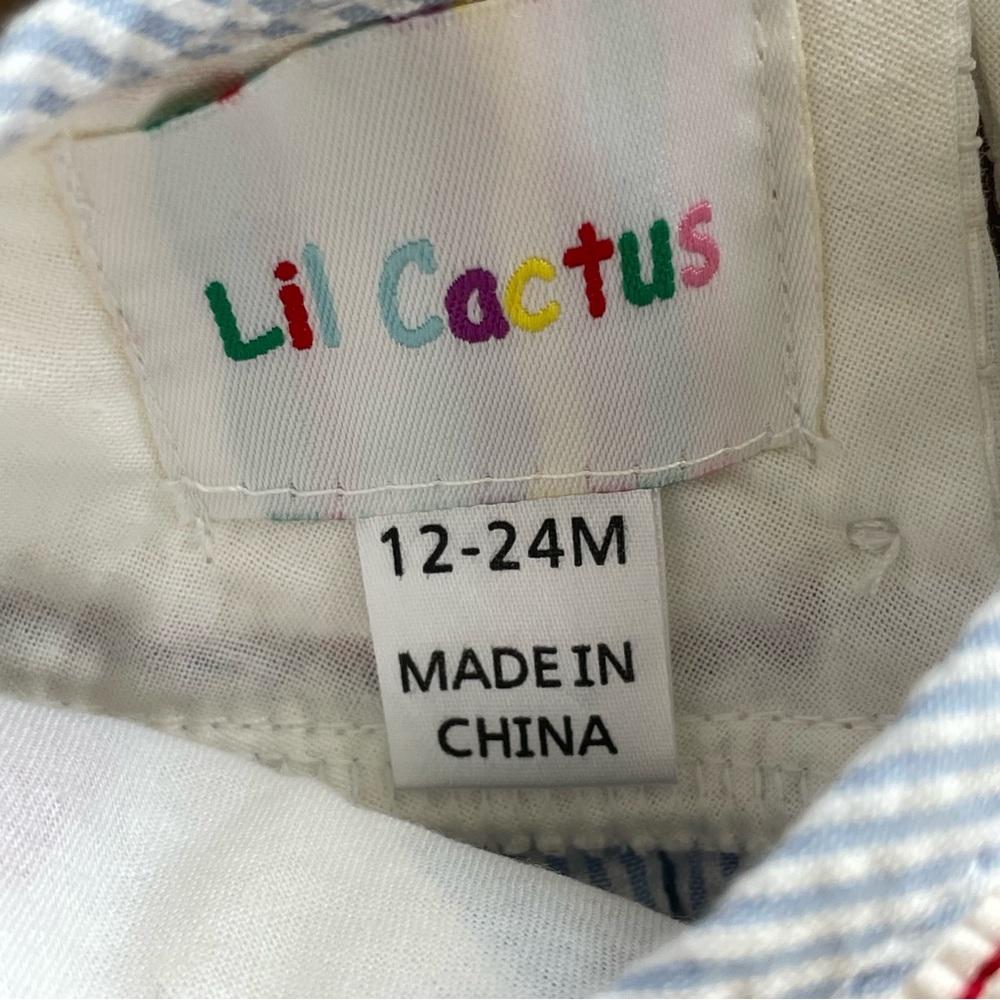 Lil Cactus Smocked Sailboat Dress - Size 12-24M - Picture 4 of 8